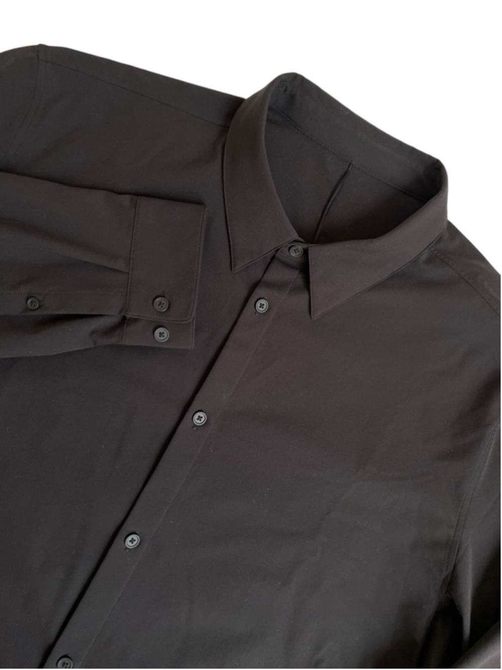Lululemon New Venture Shirt Mens 2XL Black Long Sleeve Button Up Classic Fit
